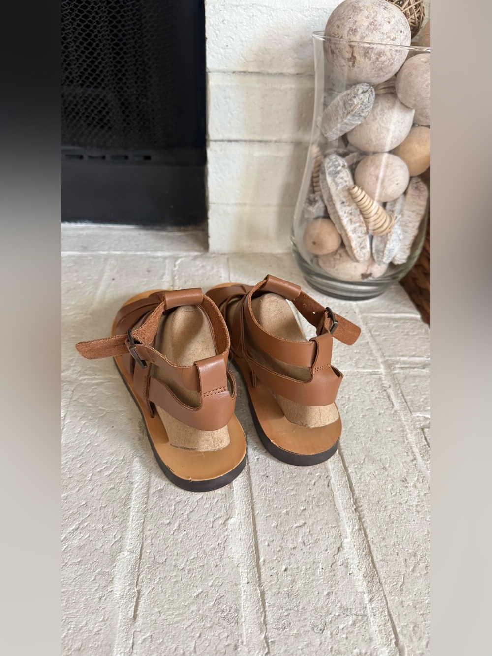 Zara Brown Genuine Leather Gladiator Fisherman Sandals EU 39 Fits 38 - Picture 4 of 9